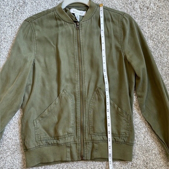 Kenneth Cole Reaction Olive Green Lightweight Bomber Jacket - Picture 8 of 9